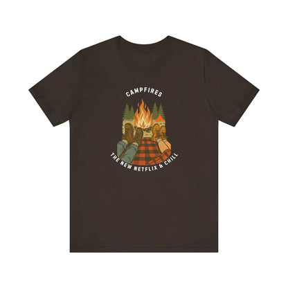 Tent Society Campfires the New Netflix and Chill Unisex TShirt Printify
