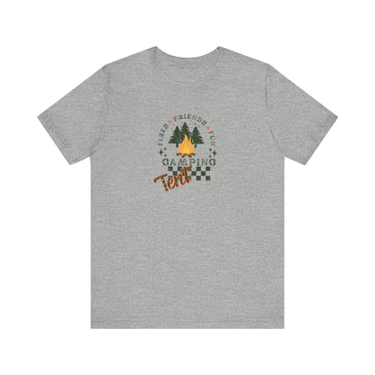 Tent Society Fires Friends Fun Camping Unisex TShirt Printify
