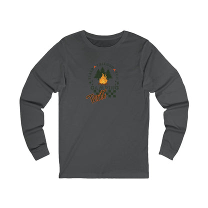 Tent Society Fires Friends Fun Camping Long Sleeve Tee Printify