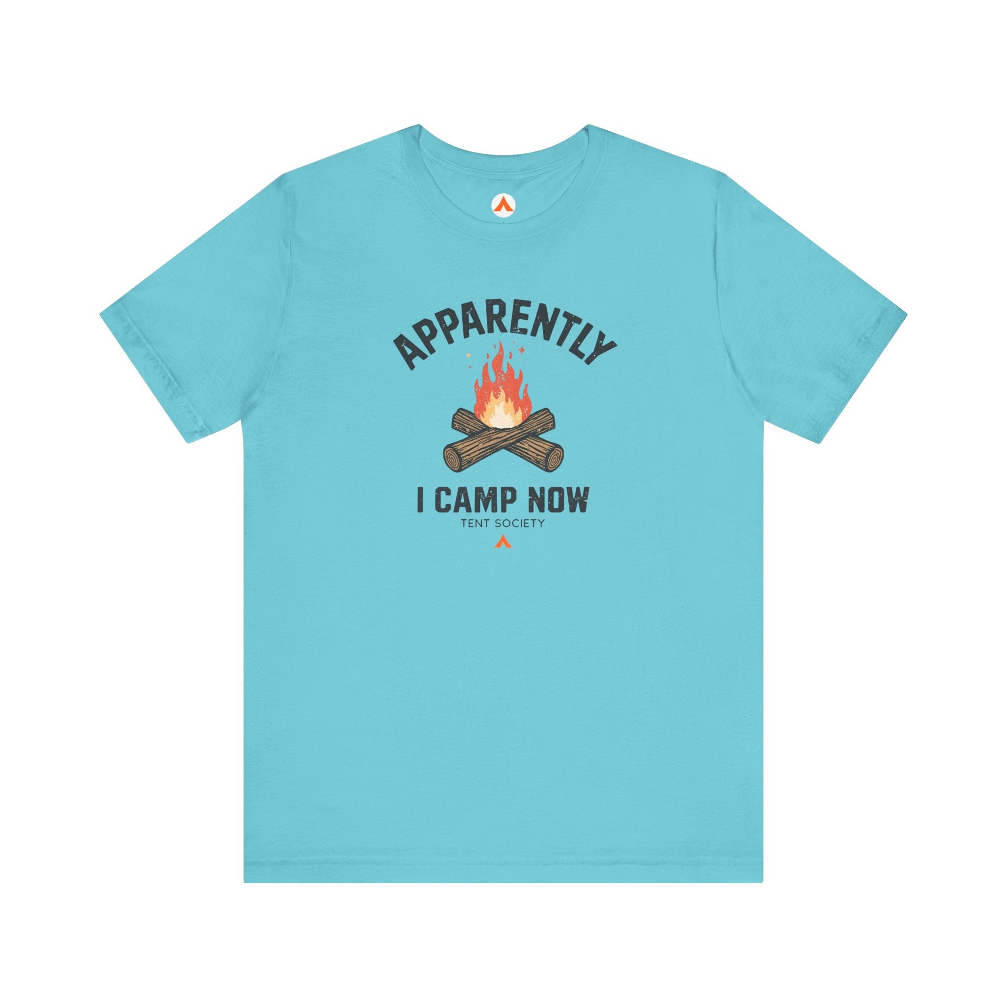 【ニコ☺︎売り切りたい 】Tシャツ「CAMPING GIRL TEE」 First Time Camper | Tent Society Funny Camping TShirt
