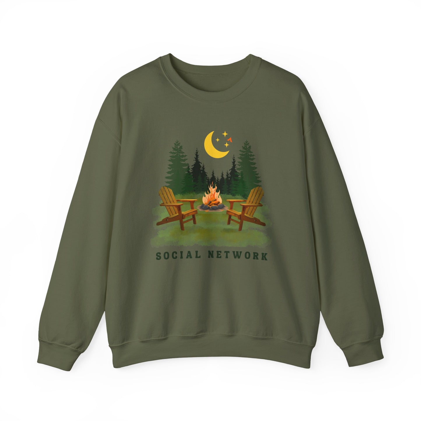 Tent Society Social Network Unisex Campfire Sweatshirt - Tent Society