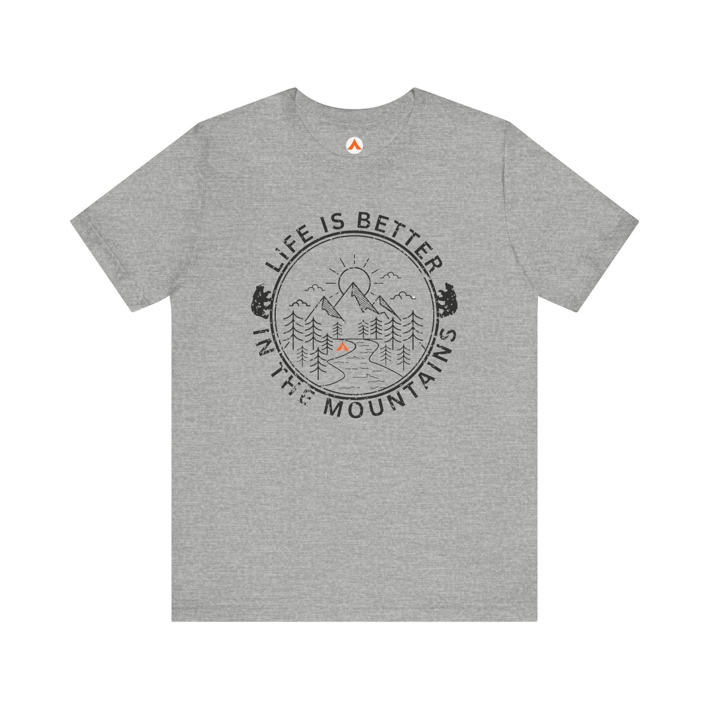 Tent Society Life is Better in the Mountains Unisex Mountain Camping TShirt
