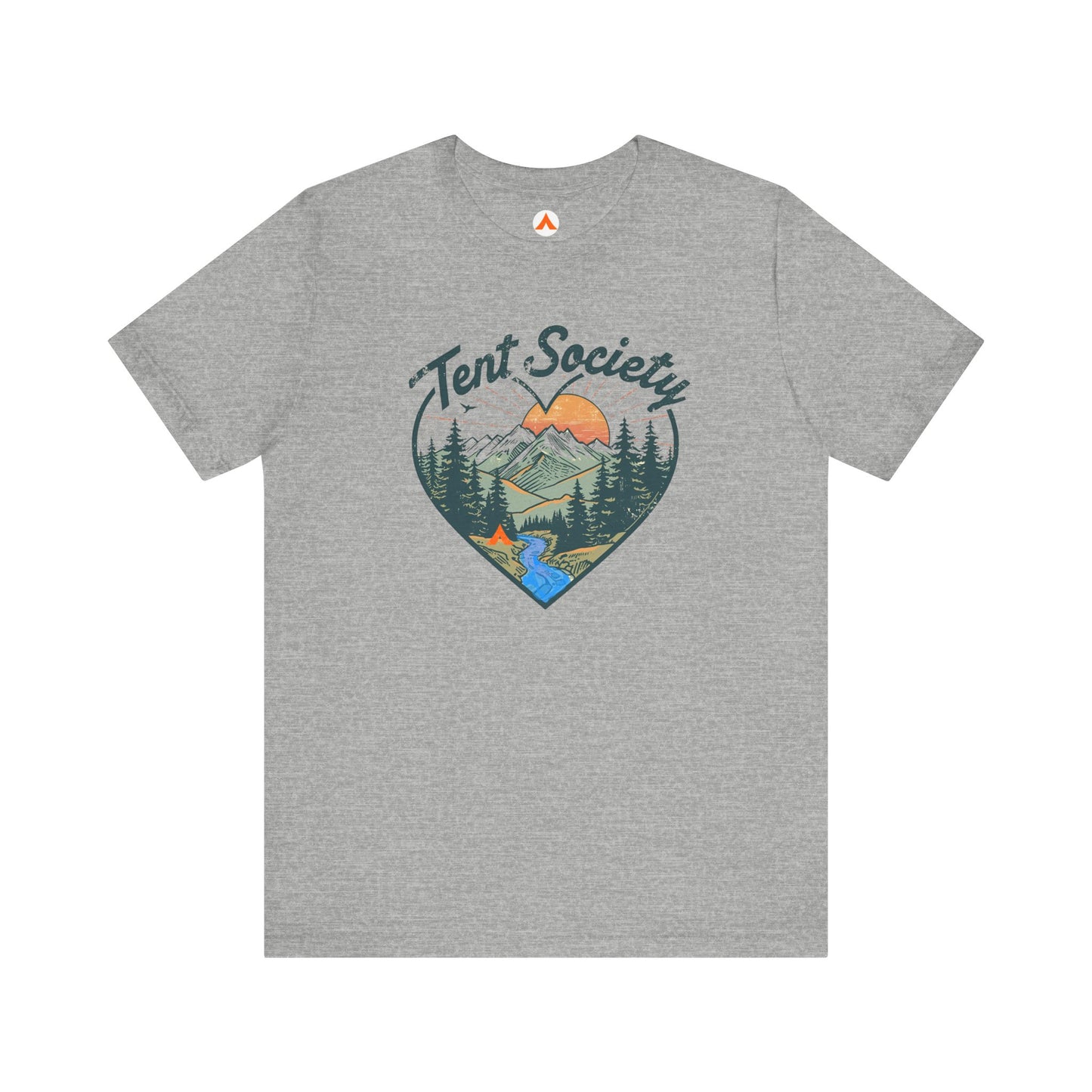 Tent Society Heart Funny Camping Shirts  Women