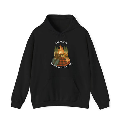 Tent Society Campfires the New Netflix and Chill Unisex Hoodie Printify