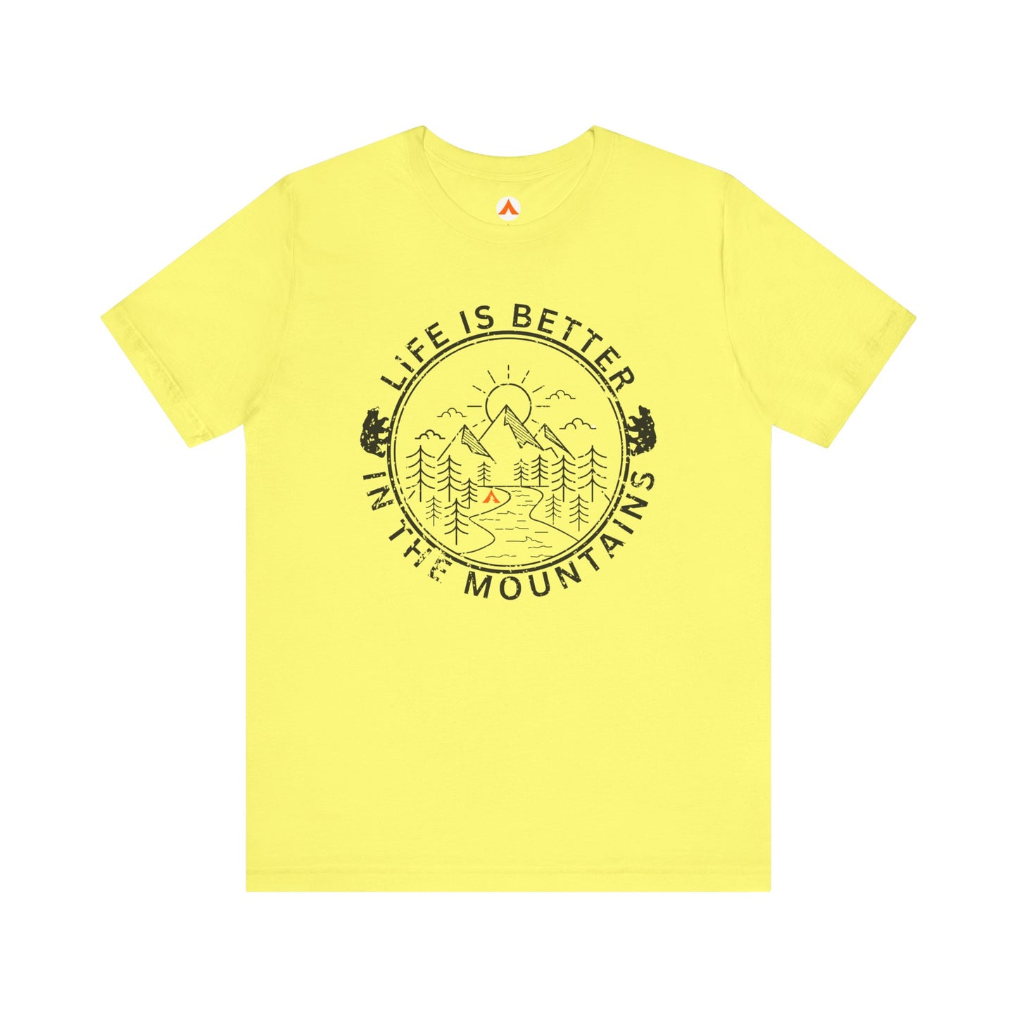 Tent Society Life is Better in the Mountains Unisex Mountain Camping TShirt