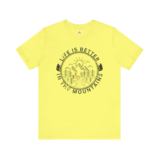 Tent Society Life is Better in the Mountains Unisex Mountain Camping TShirt