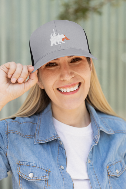 Tent Society Bear and Campsite Trucker Hat