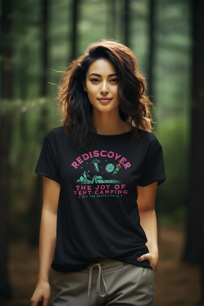 Tent Society Rediscover the Joy of Tent Camping UFO Unisex TShirt