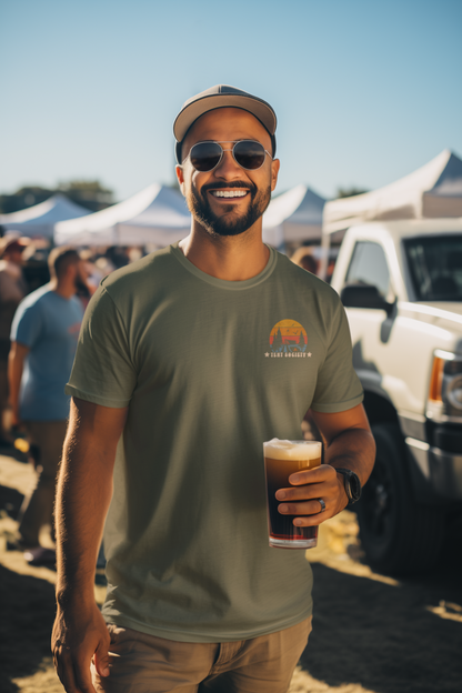 Tent Society Retro Sunset Logo Unisex TShirt