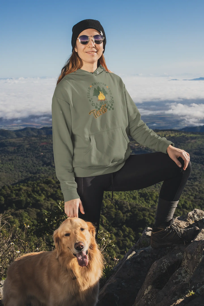 Tent Society Fires Friends Fun Camping Unisex Hoodie Printify