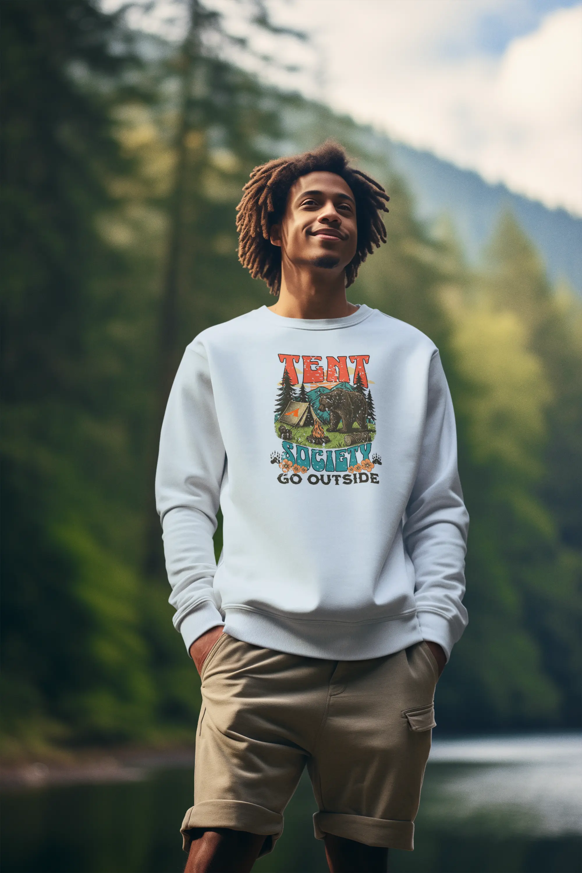 Tent Society Go Outside Unisex Sweatshirt Printify