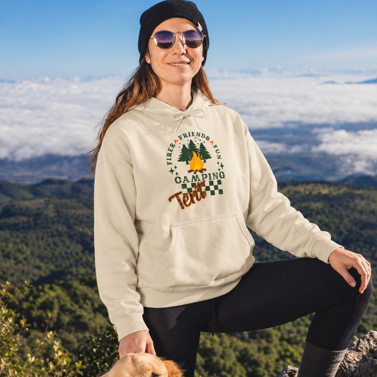 Tent Society Fires Friends Fun Camping Unisex Hoodie