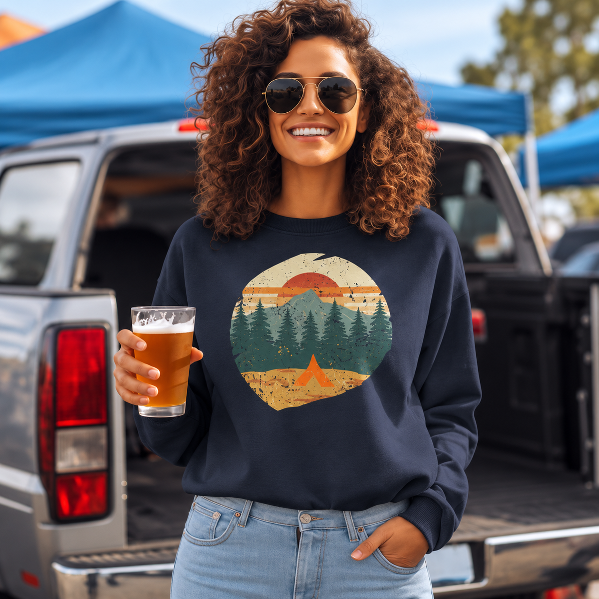 Retro Mountain Sweatshirt