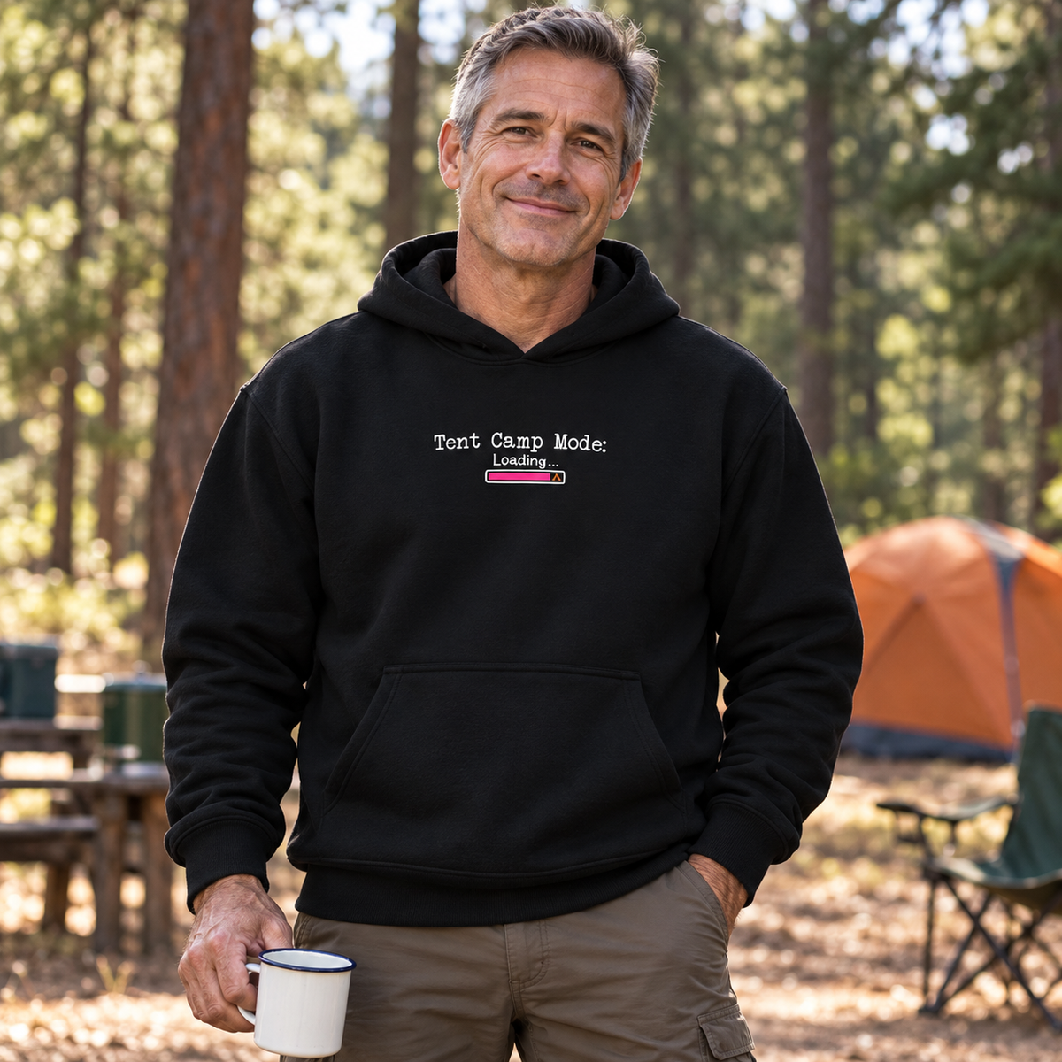 Tent Society Tent Camp Mode Loading Unisex Hoodie