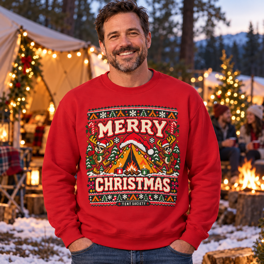Merry Christmas Campfire Crewneck Sweatshirt