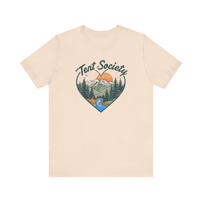 Tent Society Heart Funny Camping Shirts  Women