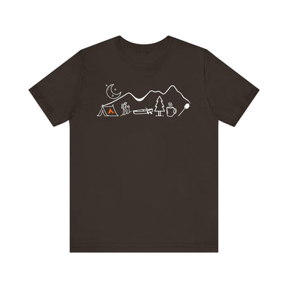 Tent Society Minimalist Mountain Camping Unisex TShirt