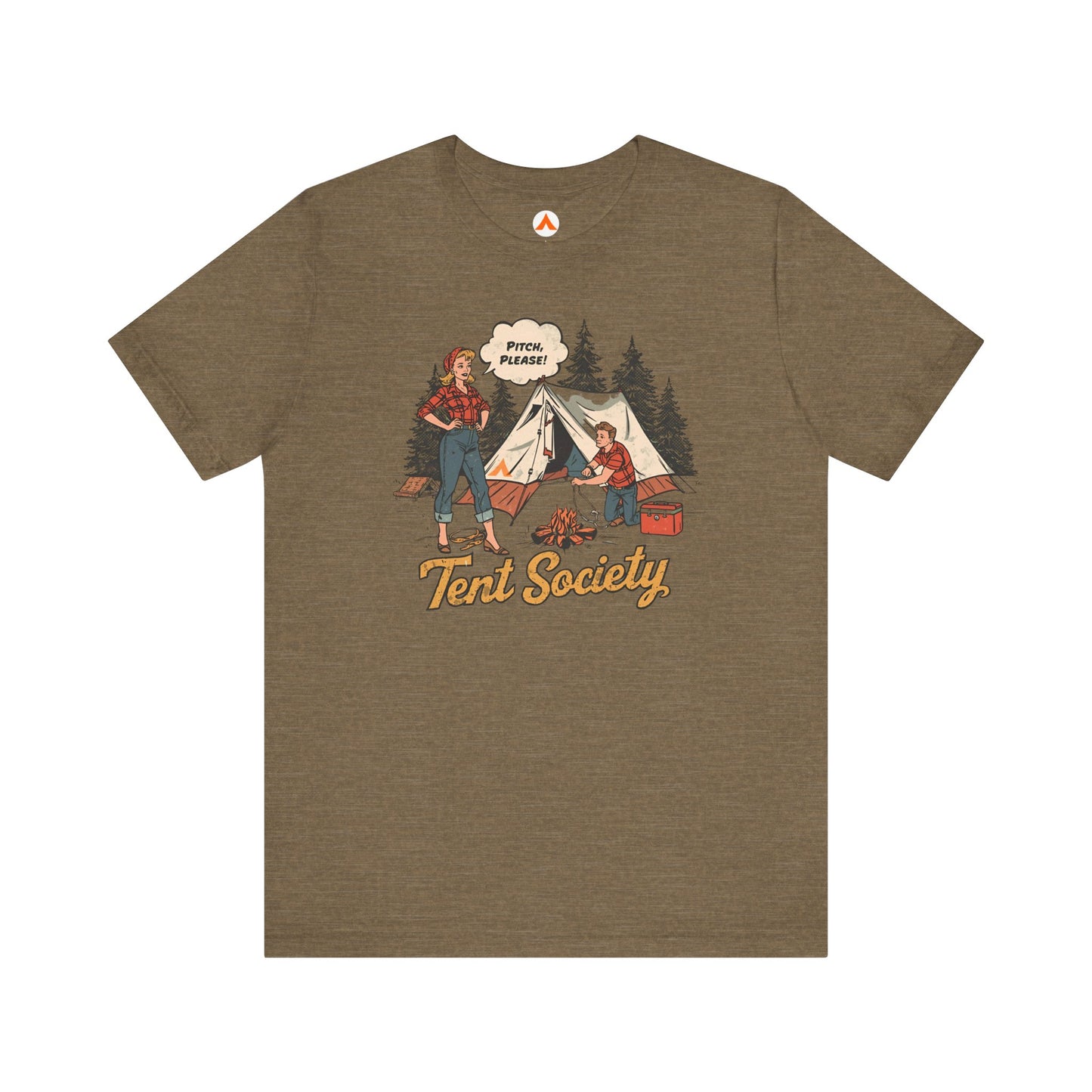 Tent Society Pitch Please Women Camping Tshirt