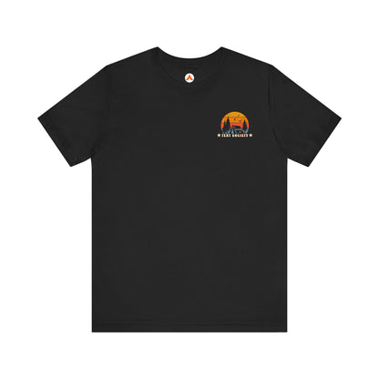 Tent Society Retro Camping Sunset Logo Unisex TShirt