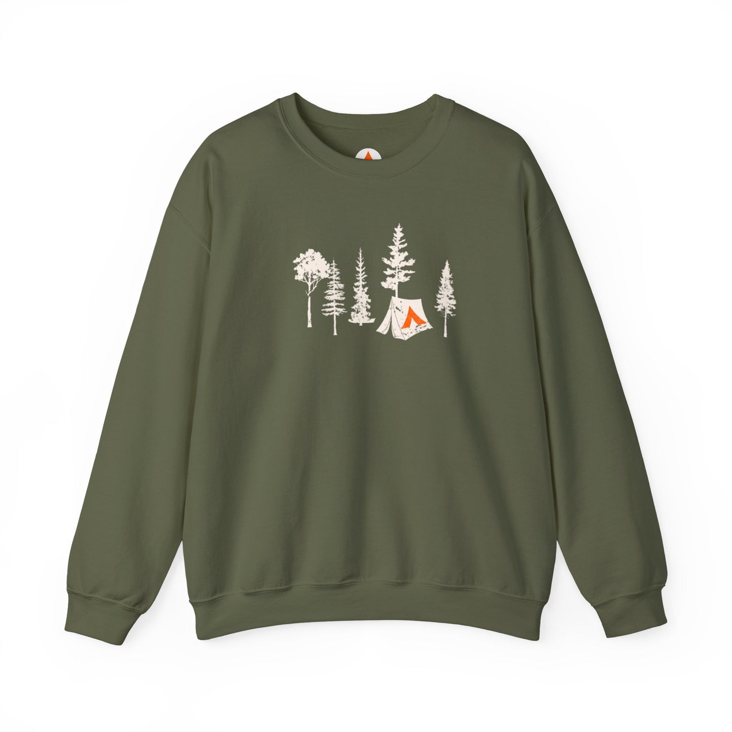 Tent Society Forest With Tent Unisex Hiking Sweatshirt
