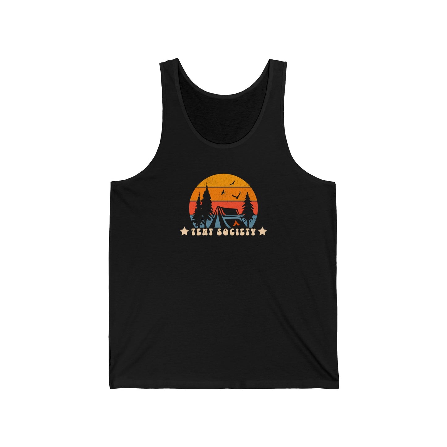 Tent Society Sunset Tent Camping Unisex Tank