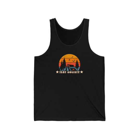 Tent Society Sunset Tent Camping Unisex Tank