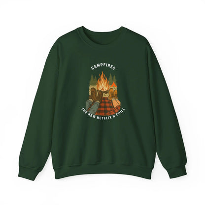 Tent Society Campfires the New Netflix and Chill Unisex Sweatshirt Printify