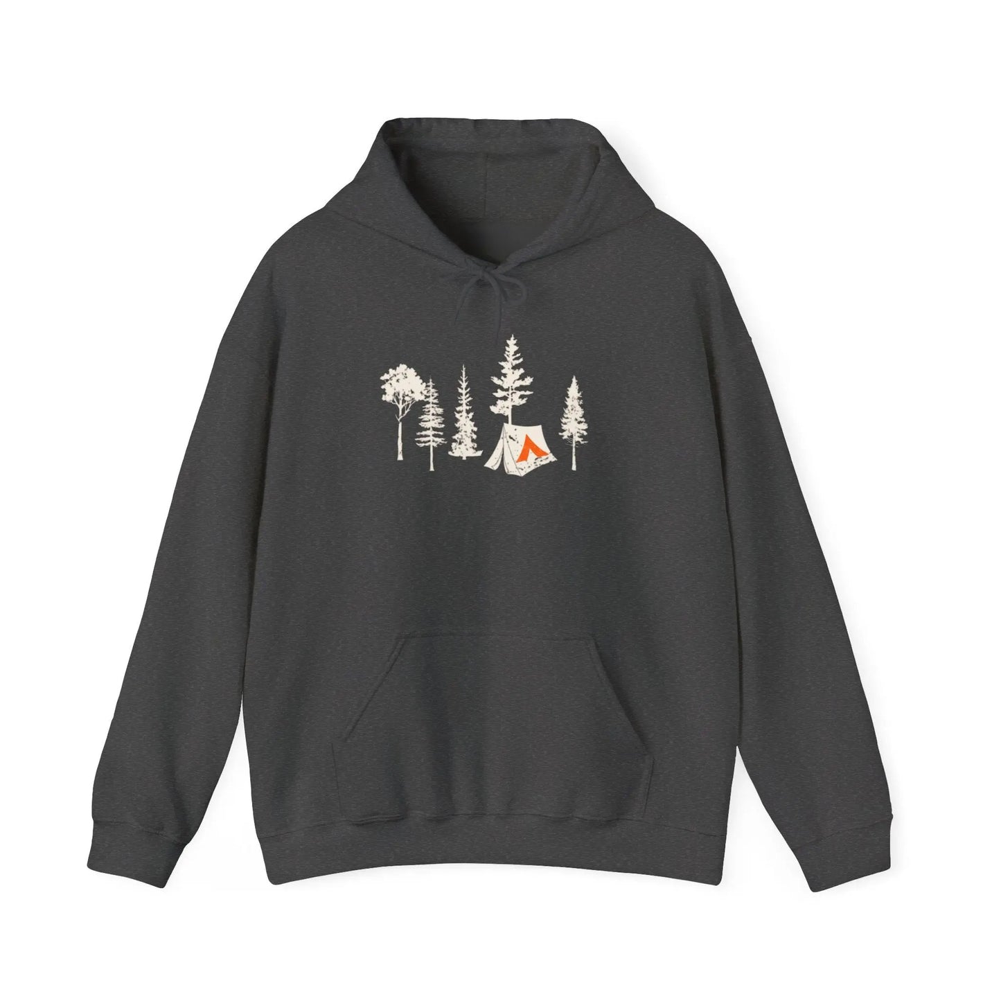 Tent Society Forest With Tent Unisex Hoodie Printify
