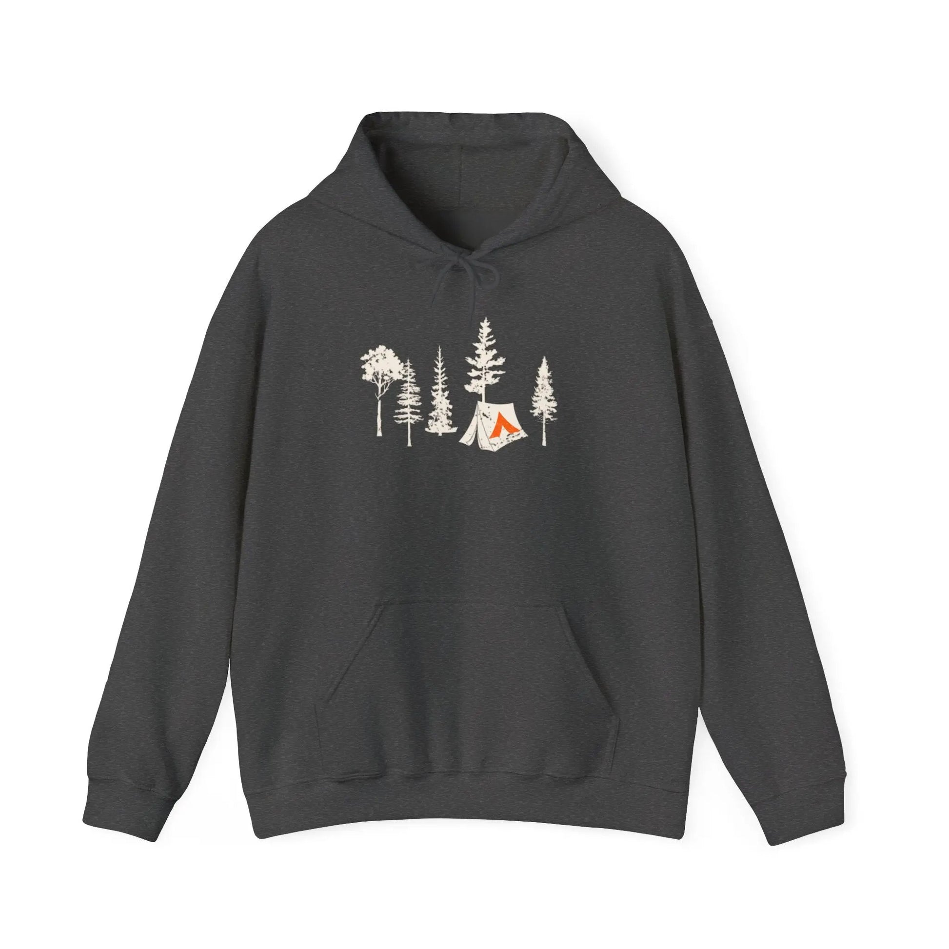 Tent Society Forest With Tent Unisex Hoodie Printify