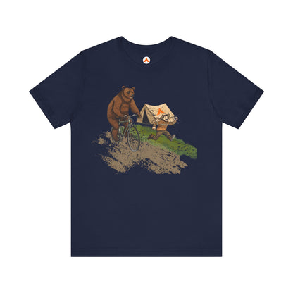 Tent Society the Bear Riding My Bike Bear Camping Shirt