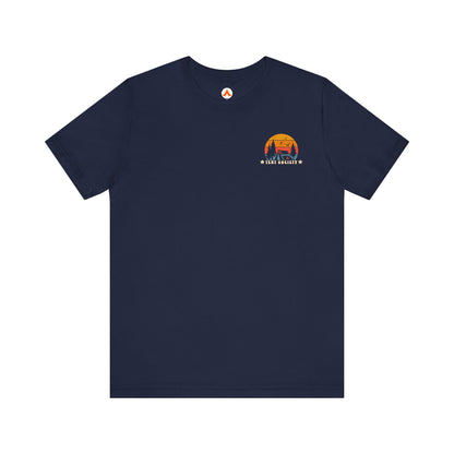 Tent Society Retro Camping Sunset Logo Unisex TShirt