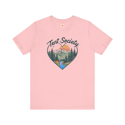 Tent Society Heart Funny Camping Shirts  Women