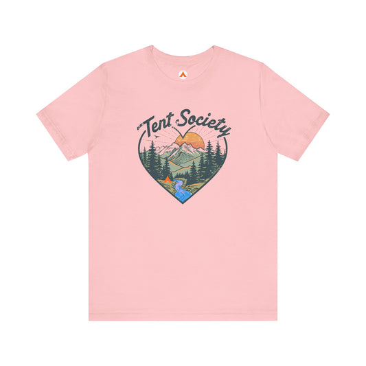 Tent Society Heart Funny Camping Shirts  Women