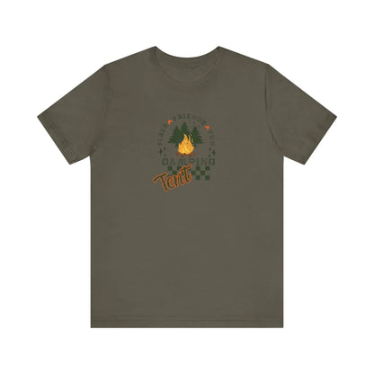 Tent Society Fires Friends Fun Camping Unisex TShirt Printify