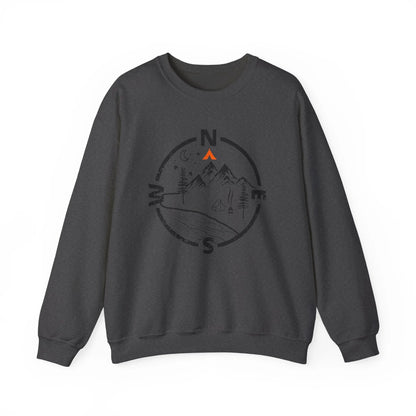 Tent Society Find Your Way Compass Camping Unisex Sweatshirt Printify
