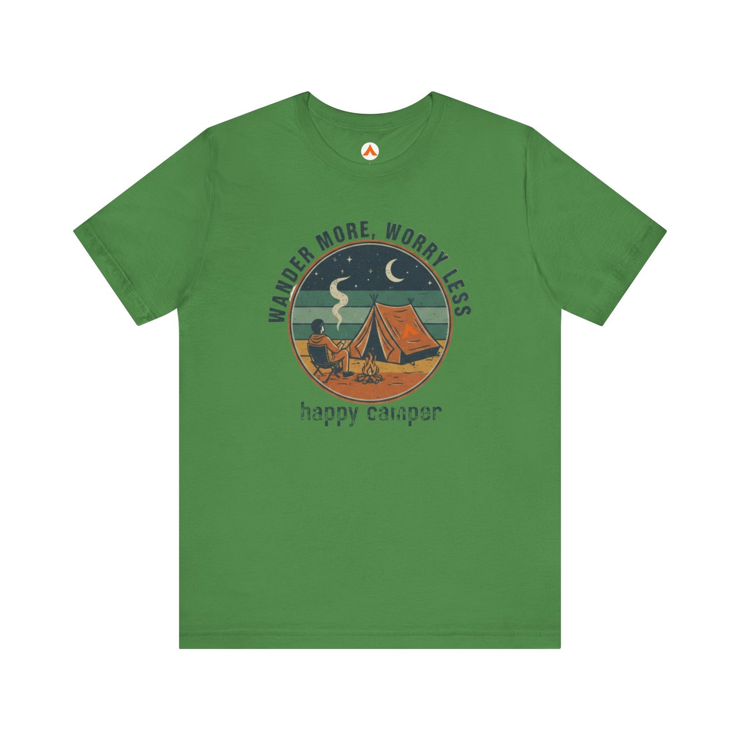Tent Society Wander More, Worry Less Unisex Funny Camping Tee Shirts