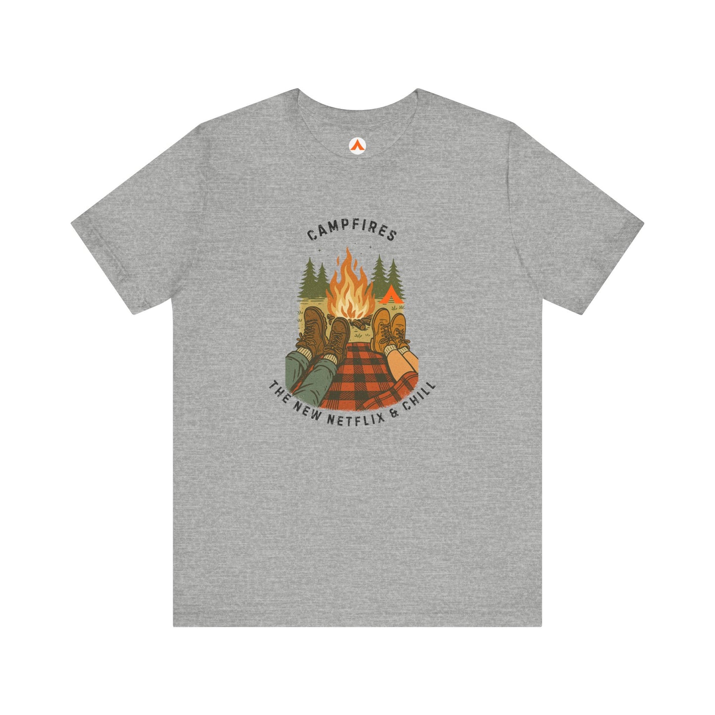Tent Society Campfires the New Chill & Netflix Unisex TShirt