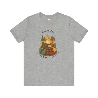 Tent Society Campfires the New Chill & Netflix Unisex TShirt