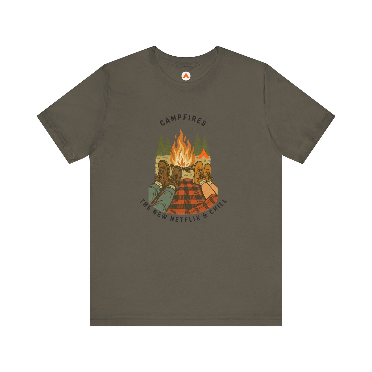 Tent Society Campfires the New Chill & Netflix Unisex TShirt