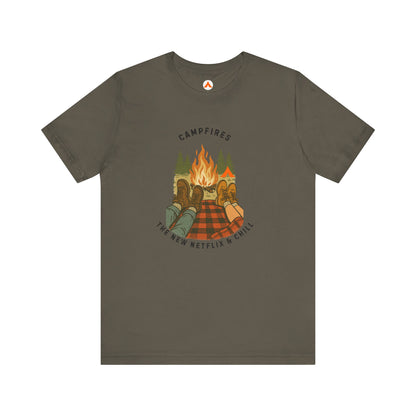 Tent Society Campfires the New Chill & Netflix Unisex TShirt