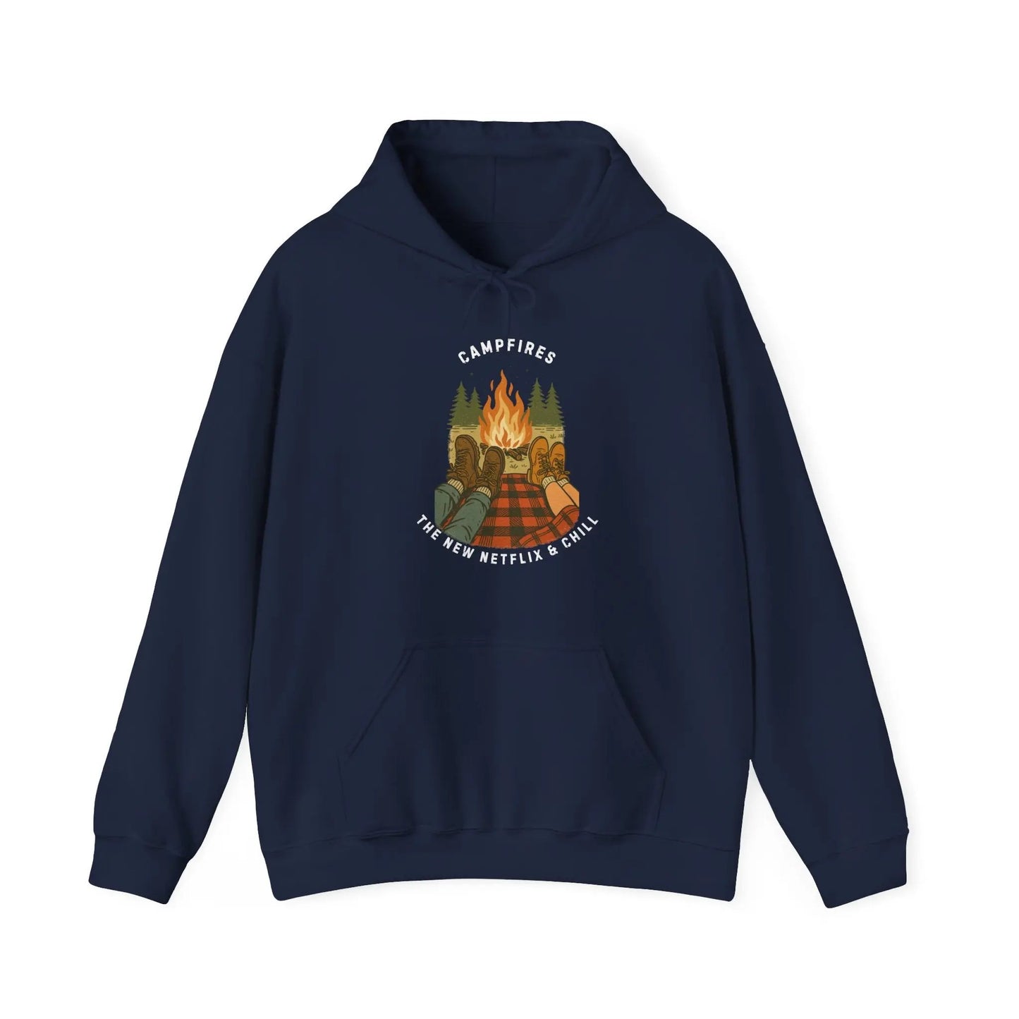 Tent Society Campfires the New Netflix and Chill Unisex Hoodie Printify