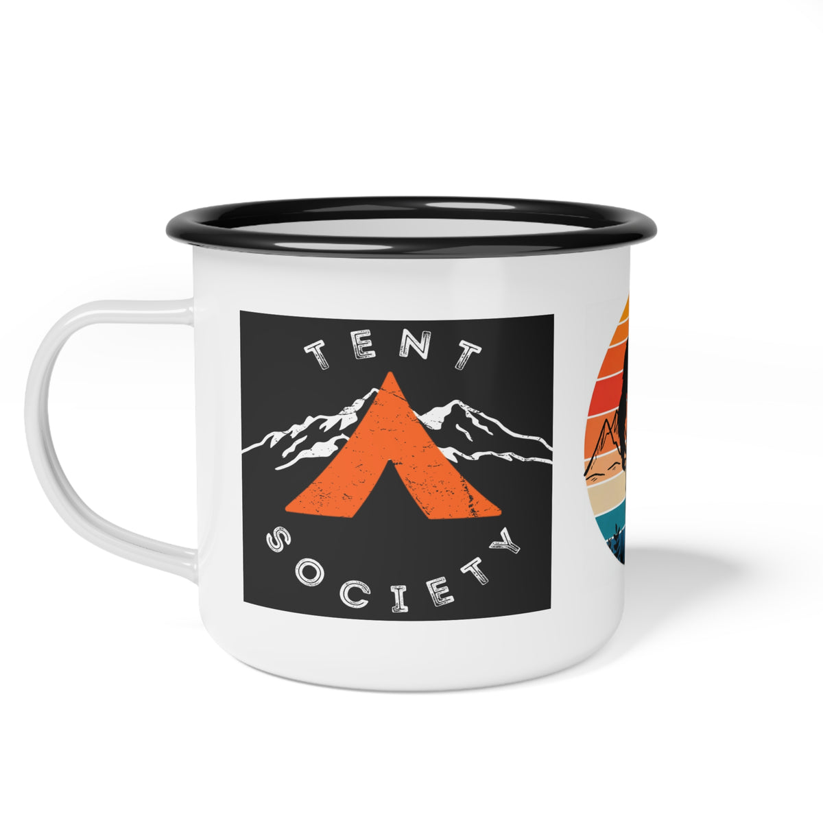 Tent Society Enamel Camp Cup – Vintage Mountain Hiking Mug
