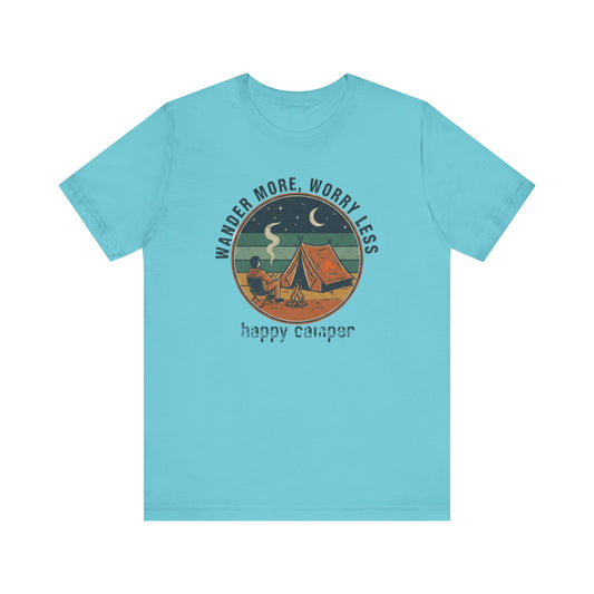 Tent Society Wander More, Worry Less Unisex TShirt