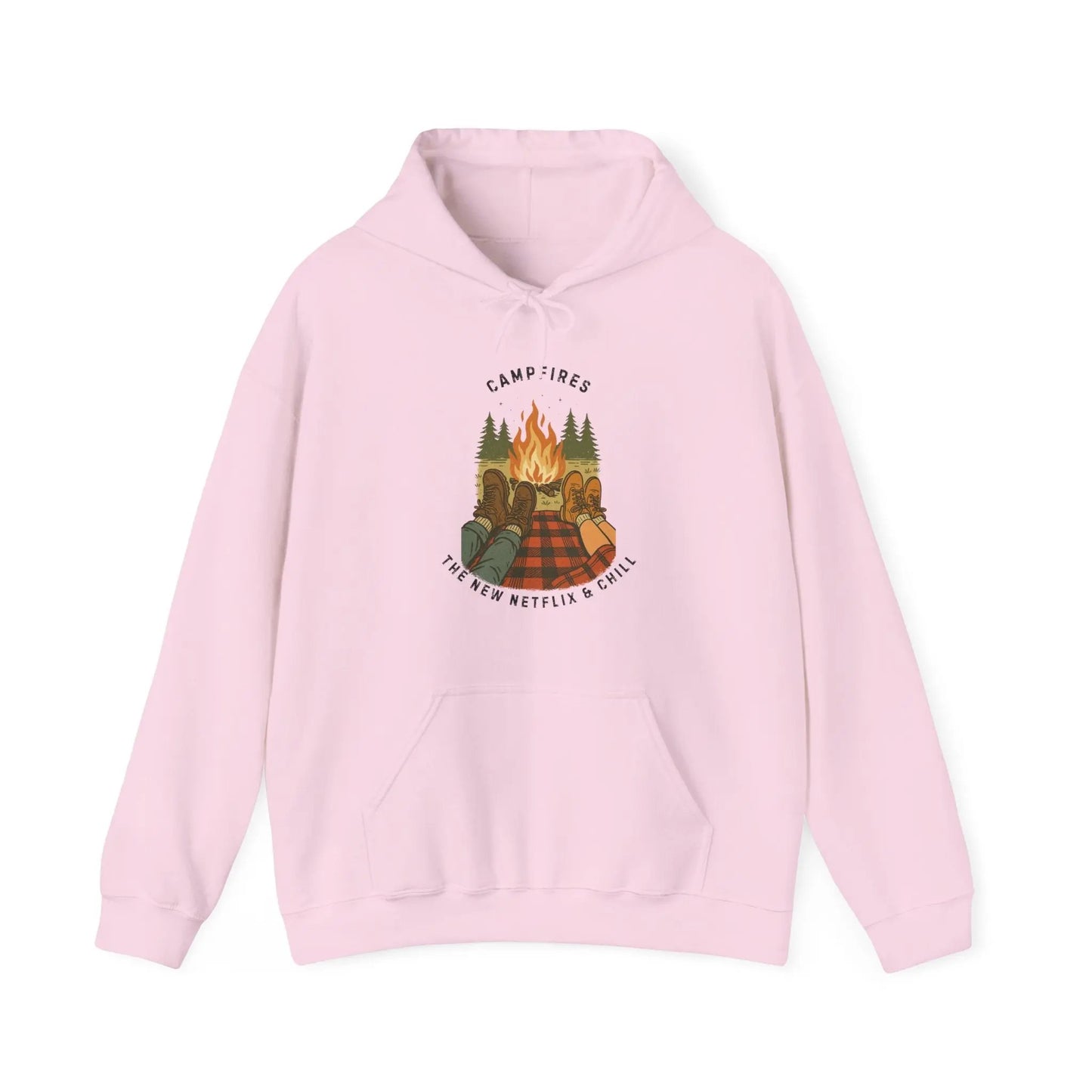 Tent Society Campfires the New Netflix and Chill Unisex Hoodie Printify