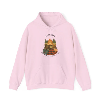 Tent Society Campfires the New Netflix and Chill Unisex Hoodie Printify
