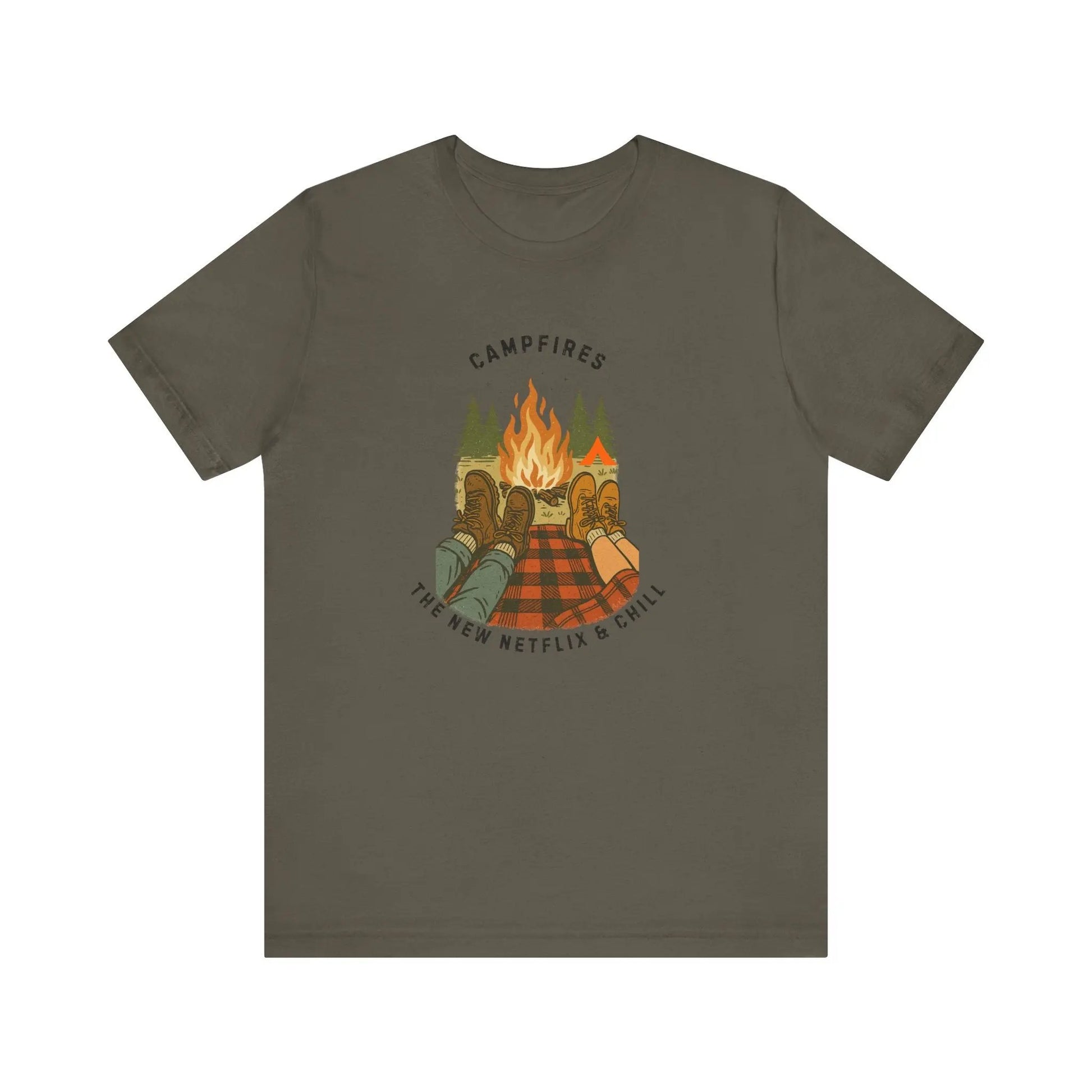 Tent Society Campfires the New Netflix and Chill Unisex TShirt Printify