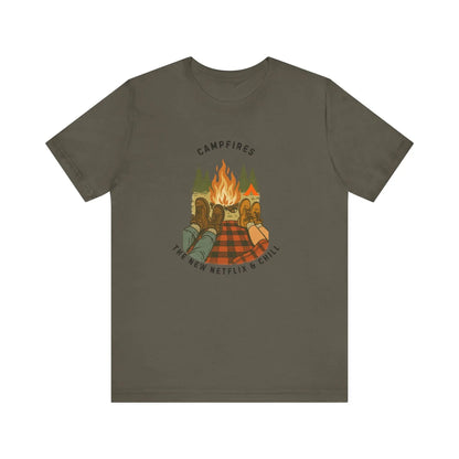 Tent Society Campfires the New Netflix and Chill Unisex TShirt Printify