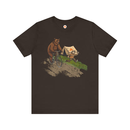 Tent Society the Bear Riding My Bike Bear Camping Shirt
