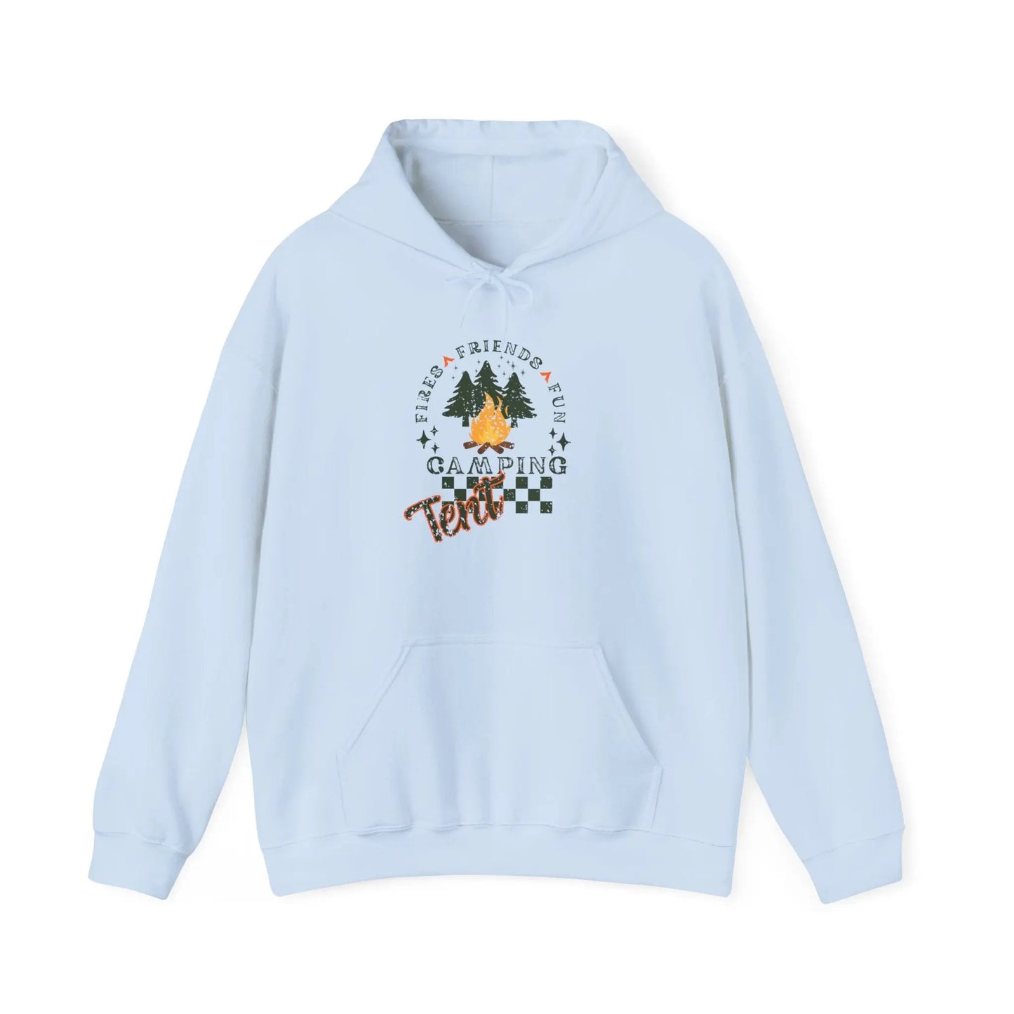 Tent Society Fires Friends Fun Camping Unisex Hoodie Printify