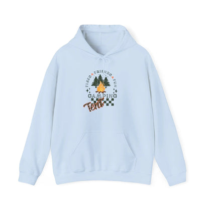 Tent Society Fires Friends Fun Camping Unisex Hoodie Printify